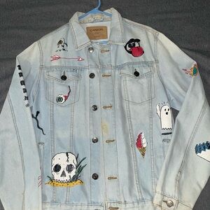 Carbon Kids Denim Jacket with Fun Patches